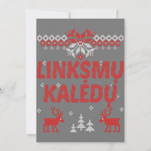 Glad jul litauisk God jul present Inbjudningar
