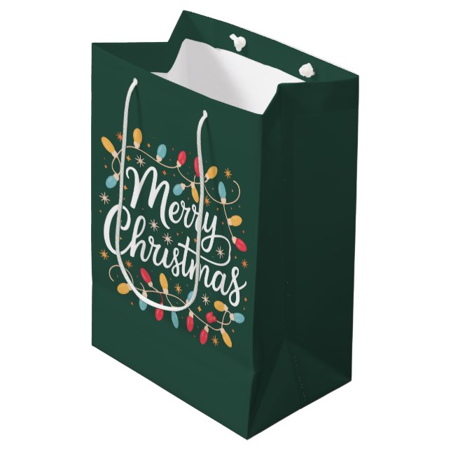 Glad jul Ljus Roligt Xmas Holiday (Framsidan Vinklad)