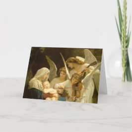 GLAD JUL MADONNA OCH BARN MED ÄNGLAR Kort