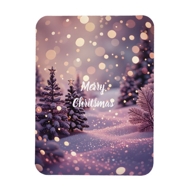 Glad jul-magneter - Anpassningsbar text  Magnet (Vertikal)