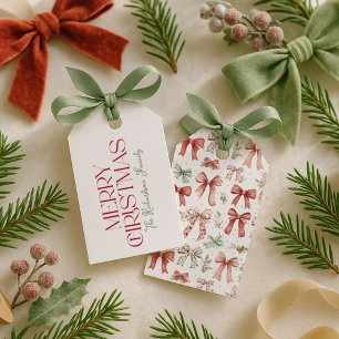 Glad jul-manus presentetikett