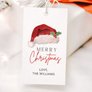 Glad jul-märke, julhatt misteltoe  presentetikett