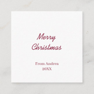 GLAD JUL MARON FRÅN NAMN 20XX ENKEL MINIMAL TILLÄGGSKORT