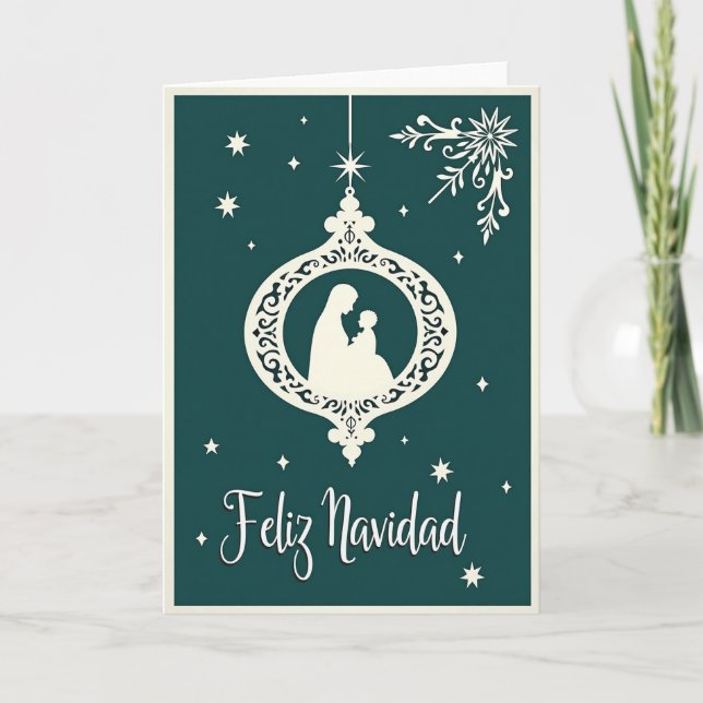 Glad jul Mary Jesus-kort Kort (Framsida)