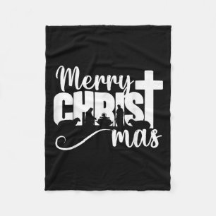 Glad Jul Mas Kristna Jul Jesus Krist Jul Fleecefilt