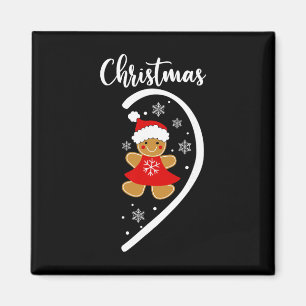 Glad jul Matchande julpyjamas svart Besättning Nec Magnet
