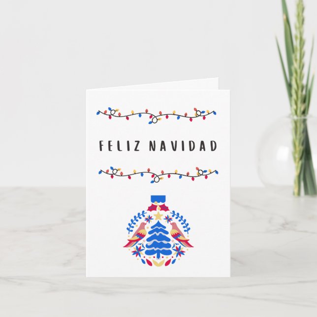 Glad jul mexikansk spansk jul kort (Framsida)