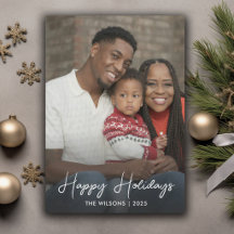 Glad jul minimalistisk familjefoto
