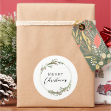 Glad jul Minimalistisk krans Vit