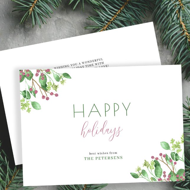 Glad jul minimalistisk modern  julkort (Skapare uppladdad)