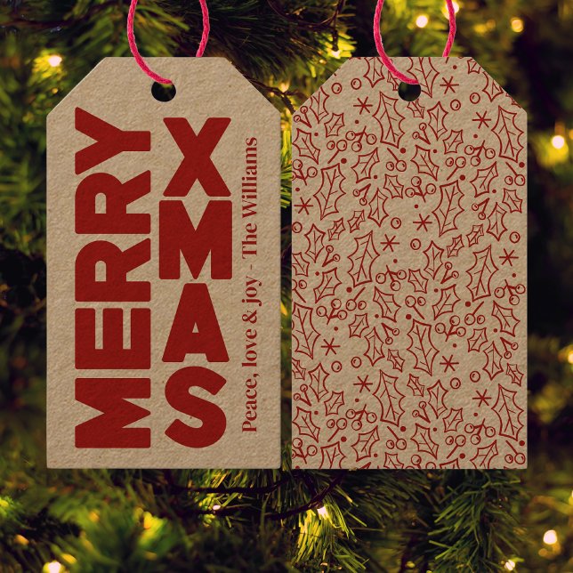 GLAD JUL MINIMALISTISK OCH ELEGANT  PRESENTETIKETT (Chic and minimalist Christmas gift tags to enhance your presents this holiday season. Order now!)