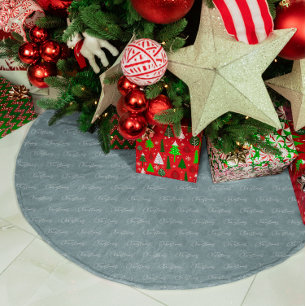 Glad jul minimalistisk skrift julgransmatta borstad polyester