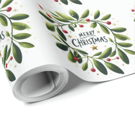 Glad jul Mistelkrans Presentpapper