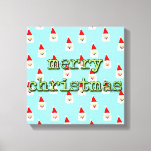 glad jul mitten av seklet modern jultomte canvastryck