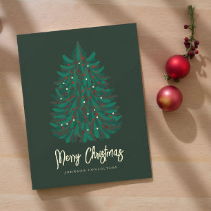 Glad jul Modern Enkel Julgran Julkort