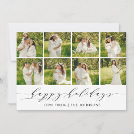 Glad jul modern fotokollage-kort julkort