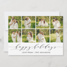 Glad jul modern fotokollagekort