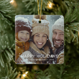 Glad jul Modern fotomall Julgransprydnad Keramik