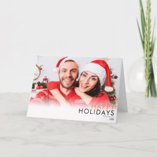 Glad jul modern julgran par foto helgkort