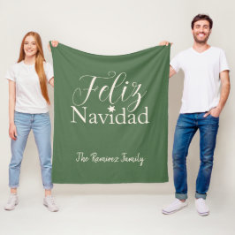 Glad jul Modern julhelg Familj Fleecefilt