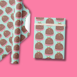 Glad jul Modern pudding-illustration Presentpapper