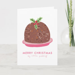 Glad jul Modern pudding-illustration Tack Kort