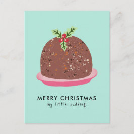 Glad jul Modern pudding-illustration Vykort