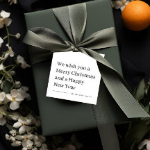 Glad jul modern typ julklappsetikett