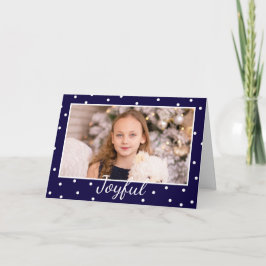 Glad jul Modern typografi Anpassad foto Helgkort