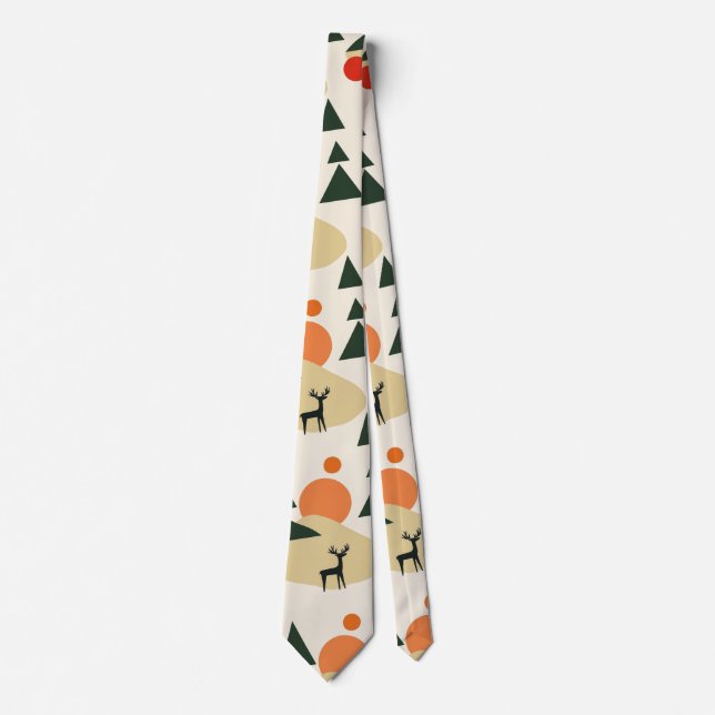 Glad jul Moderna geometriska julgranar Slips (Framsida)