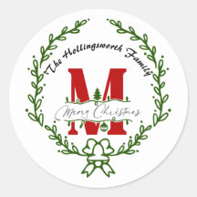 Glad jul monogram krans