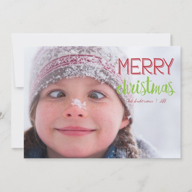 Glad jul-mönster Högtidlig Fotokort Julkort (Framsida)