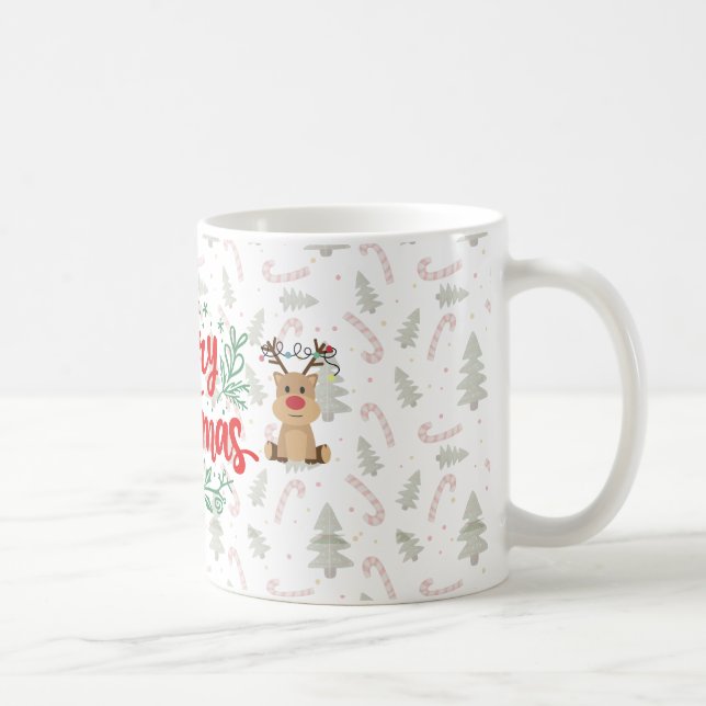 Glad jul-mugg – Enkel juldesign Kaffemugg (Höger)