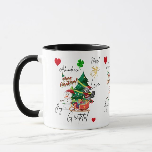Glad jul-mugg | Glädje, kärlek & överflöd | Festli Mugg (Vänster)
