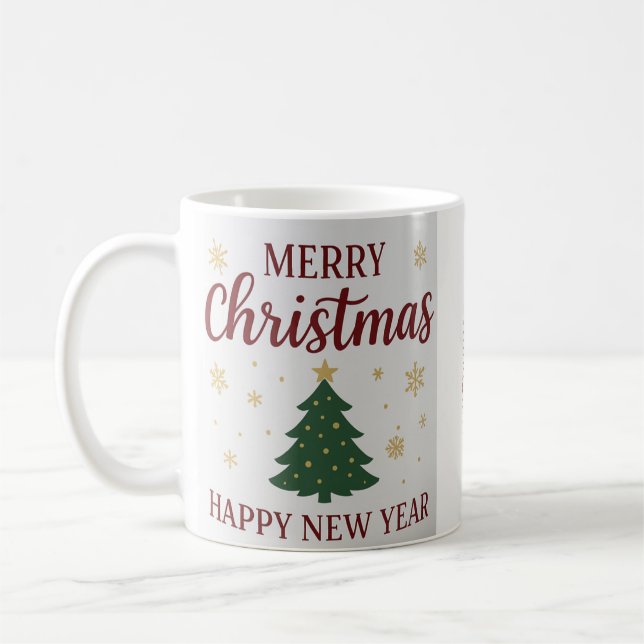 Glad jul-mugg – mysig present för högtiden kaffemugg (Vänster)