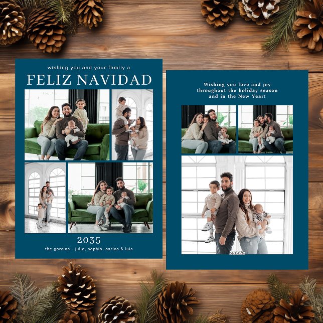 Glad jul Multi Photo Holiday Card Julkort (Skapare uppladdad)