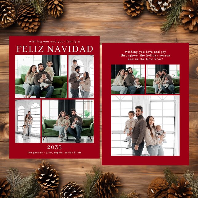Glad jul Multi Photo Holiday Card Julkort (Skapare uppladdad)