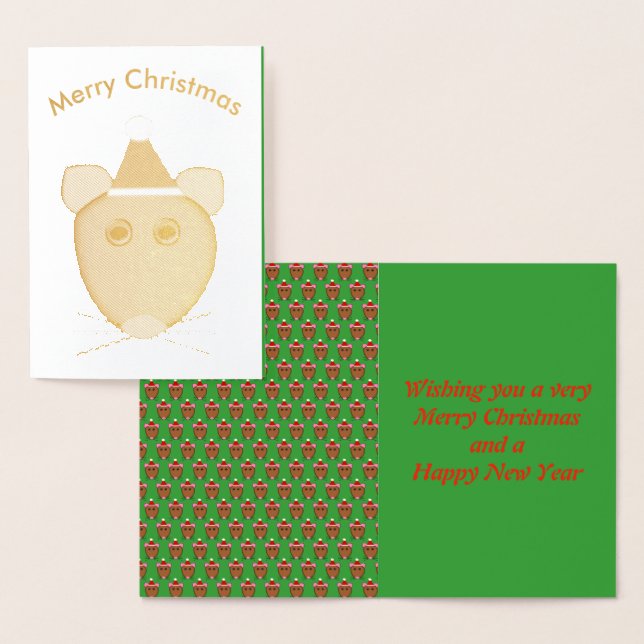 Glad jul Mus Folie Kort (Display)