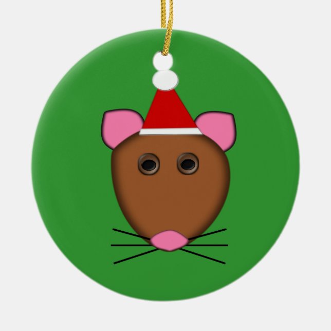 Glad jul mus prydnad julgransprydnad keramik (Framsidan)