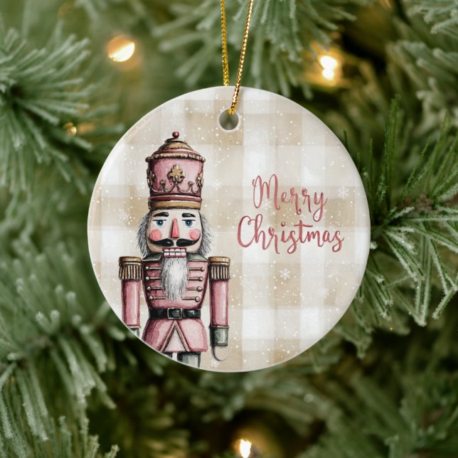 Glad jul nötknäppare prydnad julgransprydnad keramik (Träd)