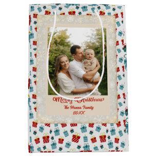 Glad jul & Nyår present bakgrundsmönster