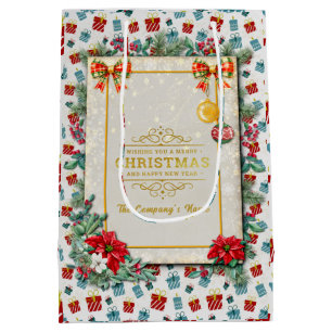 Glad jul & Nyår present bakgrundsmönster
