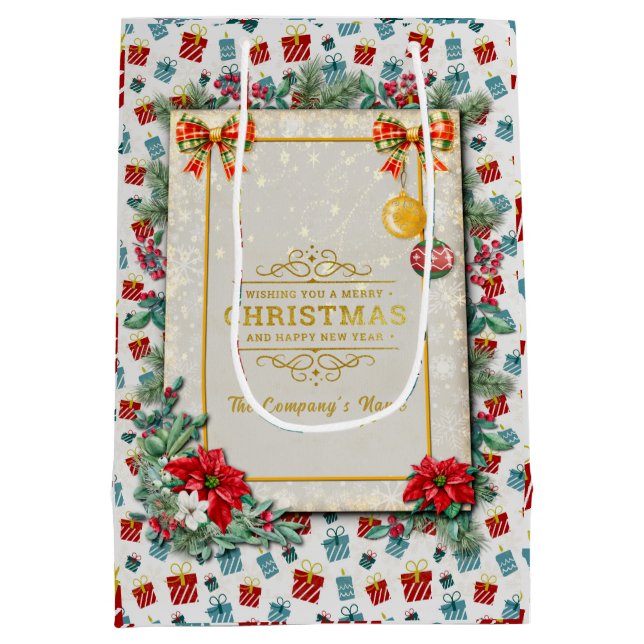 Glad jul & Nyår present bakgrundsmönster (Baksidan)