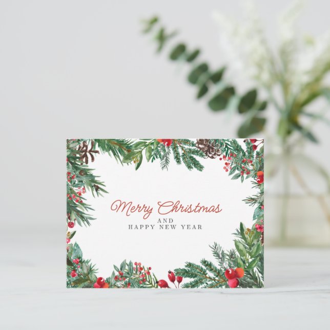 glad jul önskar dig vykort (Stående Fram)