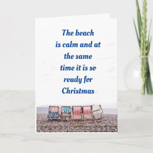 **GLAD JUL ÖNSKAR JAG FRÅN STRANDEN** HELGKORT