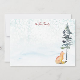 Glad jul önskas Personlig Räv Anteckningskort