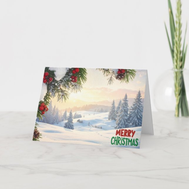 Glad jul önskningskort Romarbrevet 6:23 (5x7) Tack Kort (Framsida)