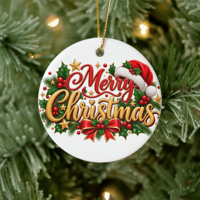 Glad Jul Ornament (Träd)