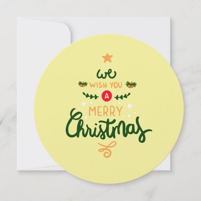 Glad jul Ornament Julkort (Framsida)