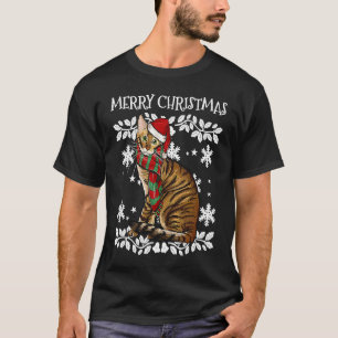 Glad jul Ornament Toyger Katt Jul Santa T Shirt